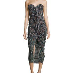 Veronica Beard Peyton Strapless Midi Dress - Sz. 0